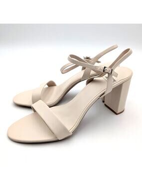 Jeffrey Campbell Go-There Block Heel Sandal Women's Ivory Size US9.5 EU40